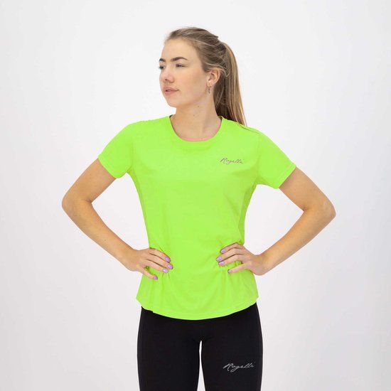 Rogelli Core Hardloopshirt Dames - Korte Mouwen - Fluorgeel - XXL