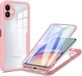 Techsuit Hoesje geschikt voor Samsung Galaxy A06 4G/5G - ColorVerse 360 Case met Screenprotector - Roze