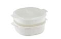 Care + Protect CMVDS8003 Voorraaddoos Ovaal Container 4 l Transparant, Wit