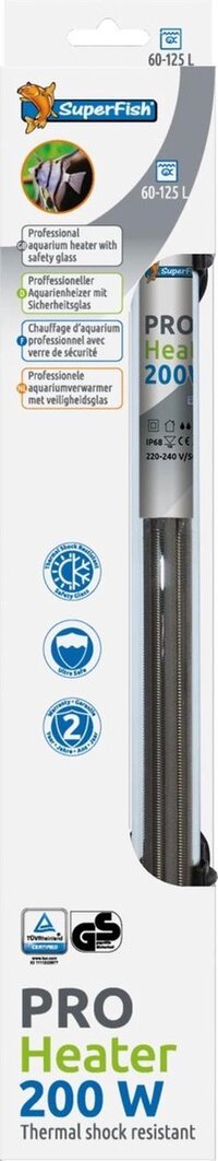 SuperFish Pro Heater 200W 60-125L
