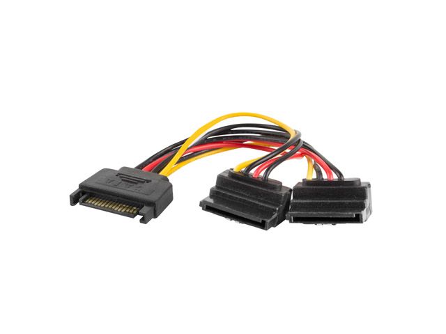 Lanberg CA-SASA-10CU-0015 - SATA Kabel - 0.15 m - Geel, Rood, Zwart