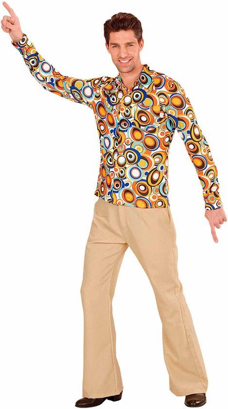 Widmann Jaren 70 disco hemd Groovy rondjes