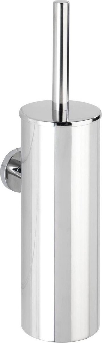 WENKO Toiletborstel En Houder Bosio Shine 40,5 Cm Rvs Zilver