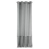 Eurofirany Vitrage, fluweel, glad, edel, zilver, steentjes, 8 oogjes, elegant, hoogwaardig, glamour, slaapkamer, woonkamer, glitter, 135 x 250 cm