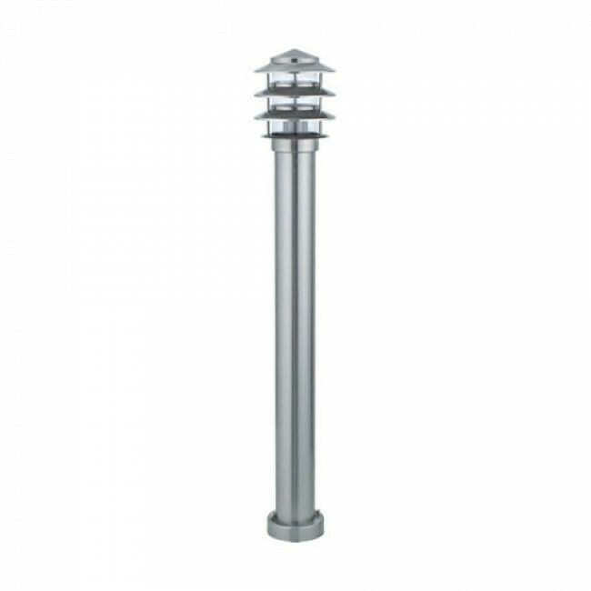 BES LED Kayo 4 - Staande Buitenlamp - E27 - RVS - Philips CorePro LED - 8W - Warm Wit