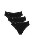 Sloggi 24/7 Cotton Lace Tai-Slip Dames Zwart (3-pack)