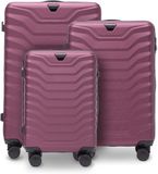 PEAFOWL COLLECTIE Wings Peafowl Collectie Kofferset - 3 Stuks - ABS+ - Burgundy