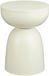 Mica Decorations Elliot Table basse - Table de chevet au design épuré - Table d'appoint pour fleurs et plantes - Petite table ronde pour petits espaces - H45 x Ø32 cm - Blanc cassé