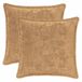 vidaXL Kussensloop 2 st houten taupe 40 x 40 cm nep konijnenbont