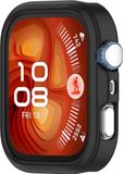 Wigento Huawei Siliconen beschermhoes voor de Huawei Watch Fit 4, halfomsluitend, zwarte kleur