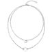 LGT JWLS Lookinggoodtoday Gelaagde dames ketting zilverkleurig Open Cirkel Munt