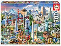 Educa - Puzzel 1500 stukjes - 1500 SYMBOLEN VAN NOORD AMERIKA