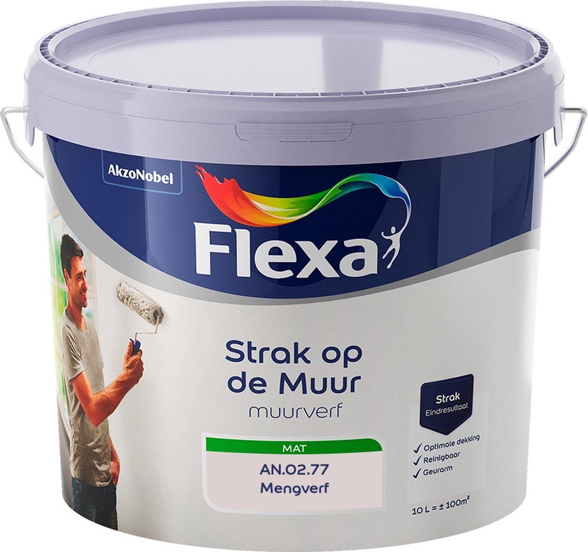 FLEXA Strak op de Muur Muurverf - Mat - Mengkleur - AN.02.77 - 10 liter