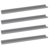 VidaXL Wandschappen MDF Grijs 100x9x3 cm (4 stuks)