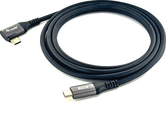 Equip USB-kabel 1 meter USB 2.0 USB C Zwart