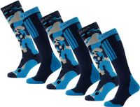 Poederbaas Skisokken - Camo Navy - 6 paar - Maat 43/46