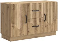 vidaXL Dressoir Artisanaal eiken 89 x 34,5 x 57 cm Bewerkt hout