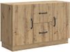 vidaXL Dressoir Artisanaal eiken 89 x 34,5 x 57 cm Bewerkt hout