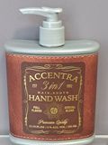 Accentra Zeepdispenser whiskey, handzeep speciaal blend in borrelfleslook, heupfles met 330 ml handzeep in pompdispenser, vloeibare zeep, geur: berk & ceder, cadeau-idee voor mannen voor Vaderdag