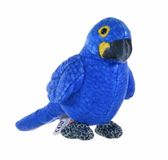 Wild Republic Macaw knuffel - blauw - pluche - 12 cm