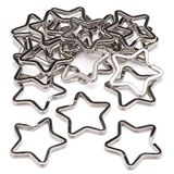 Baker Ross Stervormige Split Ring (Pack van 20) Metalen Key Split Ringen Perfect voor Sleutelhangers