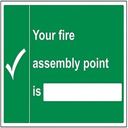 V Safety VSafety Your Fire Fire Assembly Point Is Sign - 400mm x 300mm - Zelfklevende Vinyl