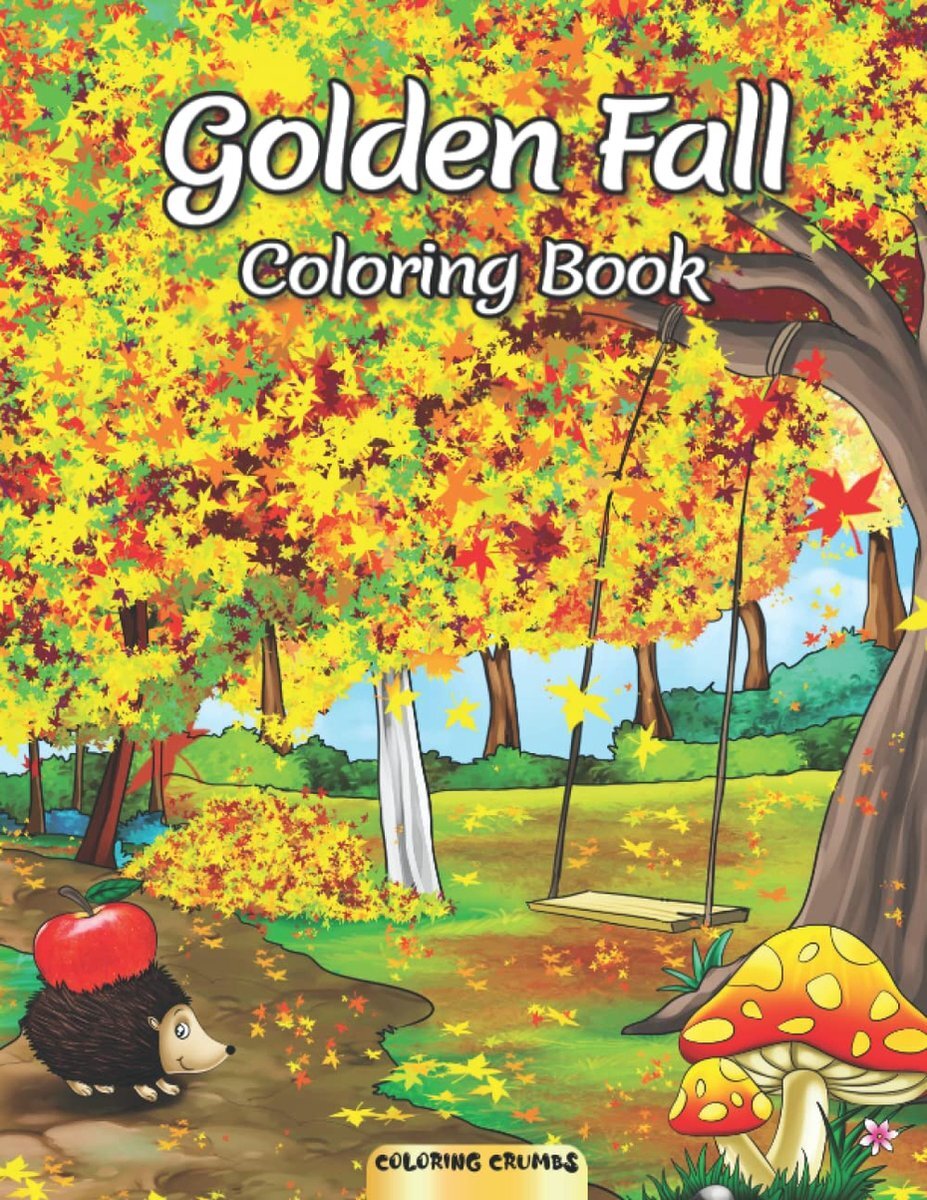 coloring crumbs Golden Fall Coloring Book - - Kleurboek voor volwassenen