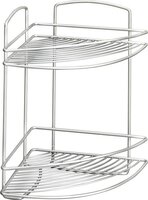 Metaltex Doucherek - Badkamerrek - 2 etages - 22x22x35cm - Zilvergrijs