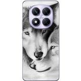 Maniacase Housse de protection Xiaomi Redmi Note 14 Pro 5G Le loup et la louve Animal noir et blanc