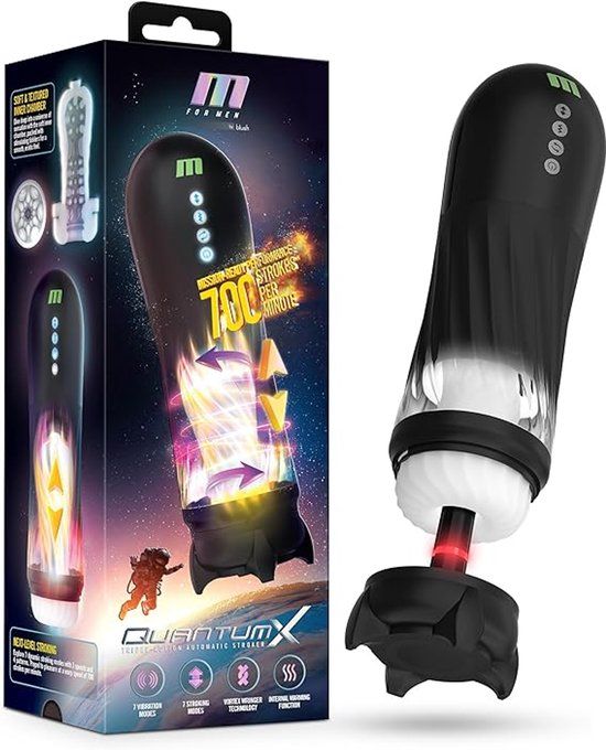 Blush M voor Men Quantum X Masturbator - Zwart