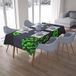 Bonamaison Tafelkleed, Anti-Mold, Sneldrogend, Waterdicht, 100% Polyester Tafellaken, Neon groene rook, 140 x 200 Cm