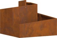 vidaXL Plantenbak Roestkleurig 60 x 60 x 50 cm Staal