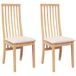 VidaXL Eetkamerstoelen, 2 stuks, massief hout, rubber