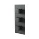 Preto Mitigeur de Douche Thermostatique Carré – Design Noir – Double Fonctions