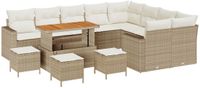 vidaXL Tuinbank Set Beige en Crèmewit