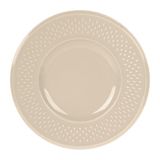 Dessertbord aardewerk serie rijstkorrels Ø 21 cm kleur taupe decor rijstkorrel