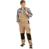 Planam Tuinbroek Heren Canvas 320 Maat 25 Kaki/Zwart Model 2135