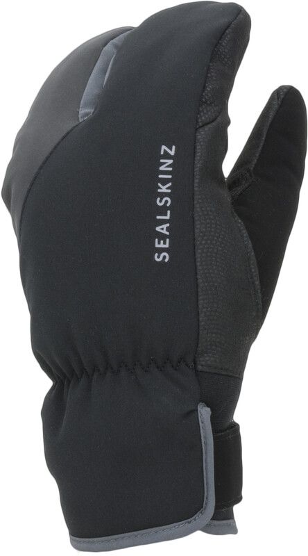 SealSkinz Waterproof Extreme Cold Weather Lobster Fietshandschoenen - zwart/grijs