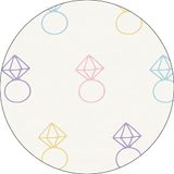 Bonateks Ronde digitaal bedrukte muismat, antislip onderkant, voor kantoor en thuis, diameter: 22 cm