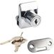 Siso Serrure pour porte vitrée SQUARE, chrome poli, pour verre 4-6 mm, clés identiques