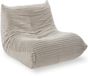Tectake Fauteuil Beige Velours côtelé