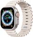 Strap-it Ocean bandje met druksluiting - Sterrenlicht - Siliconen - Geschikt voor Apple Watch 38/40/41/42mm