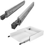 SOTECH 1 paire glissières de tiroir VarioSlide KV2-100-H53-L850-EH, 850 mm | avec fonction lock-in/lock-out et levier noir. Robuste, entièrement extensible, capacité de charge jusqu'à 100 kg