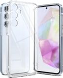 Ringke Fusion | Hoesje Geschikt voor Samsung Galaxy A35 | Back Cover met Antikrascoating | Militaire Standaard | Transparant