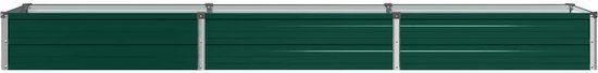 VidaXL Verhoogd tuinbed groen 240 x 40 x 24 cm staal