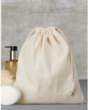 Merkloos Canvas uitdeelzakje met koord 25 x 30 cm - Beige
