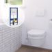 Villeroy & Boch Architectura set de toilette – DirectFlush – profondeur 53 cm – abattant softclose, réservoir encastré Geberit, plaque Delta25 – White Alpin SW730486/SW1237473/0124870/