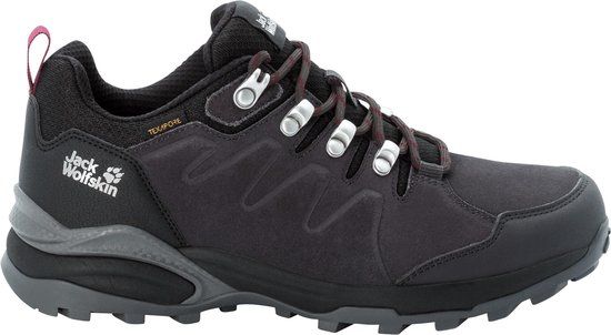 Jack Wolfskin Refugio Texapore Low Women's Hiking Shoes - Dark Steel / Purple - Size 39.5