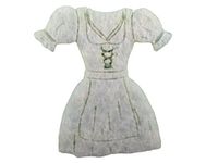 Petra's Knutsel-News strooidecoratie 30 x Dirndl 40 mm, vilt/crème, 4 cm