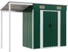 vidaXL Tuinschuur met verlengd dak 277x107x181 cm staal groen